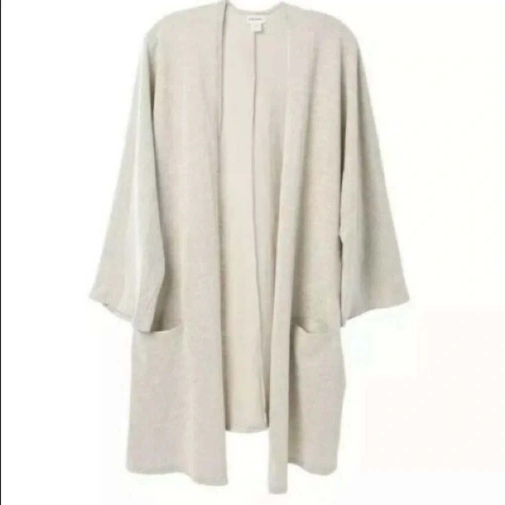 DONNI. Open front Gray Sweater Coat Size Unique - Picture 6 of 10